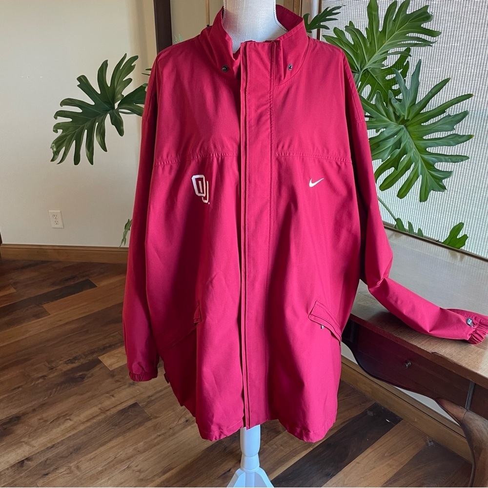 Vintage Nike Y2K University of Oklahoma Sooners Coaches Windbreaker Jacket XXXL